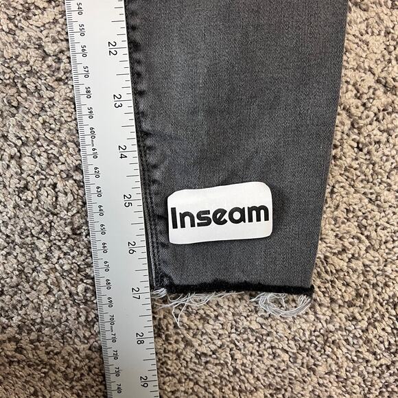 SPANX Women’s M Gray Distressed Raw Hem Pull-On Skinny Jeans Shaping Panel - Picture 11 of 12